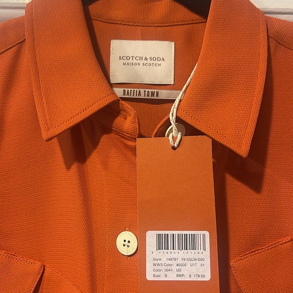 Scotch & Soda Maison Scotch Raffia Town Button Down Shirt with Pockets size S - Picture 2 of 3